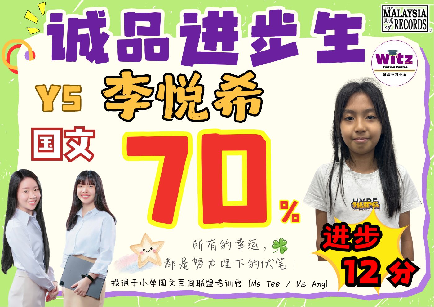 WITZ 小学 BM 学生进步见证 2