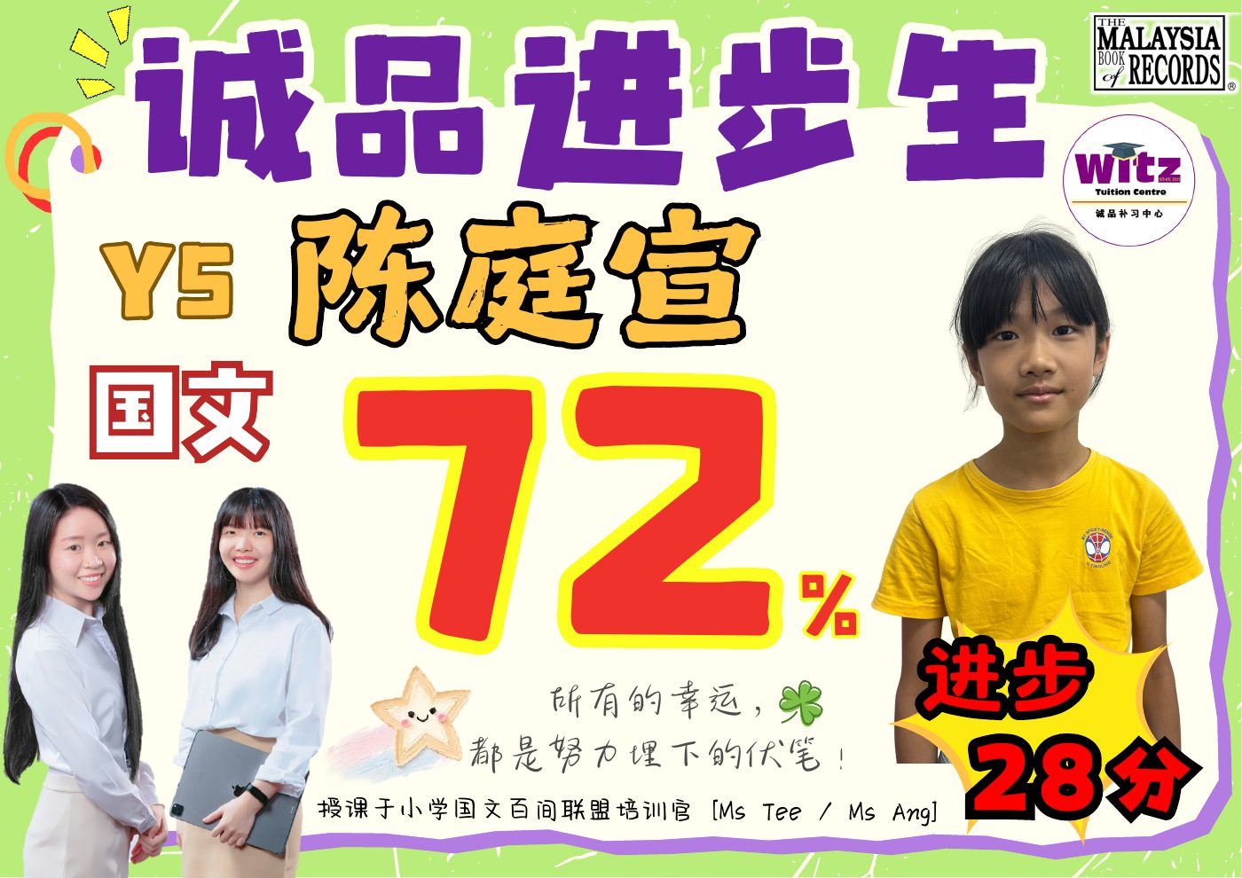 WITZ 小学 BM 学生进步见证 8