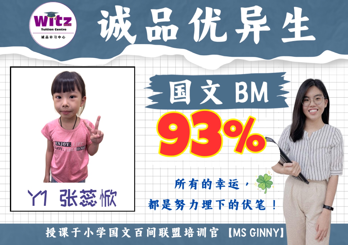 WITZ 小学马来文成绩见证 2